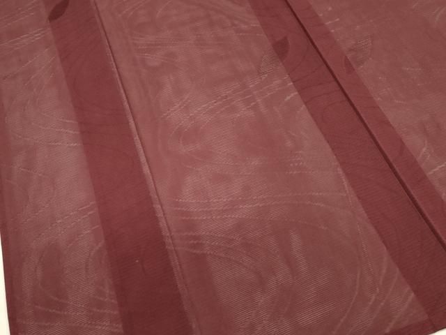 平和屋着物＊夏物 本加賀友禅作家 梶山伸監修 色無地 絽 蒸栗色 正絹