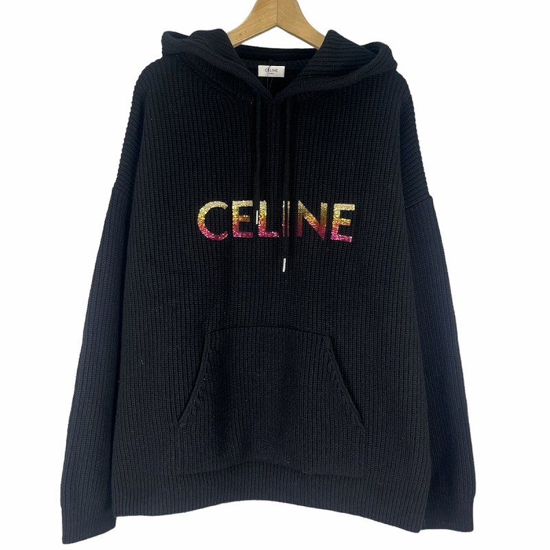 未使用品 セリーヌ CELINE 22AW グラデーション ロゴ スパンコール ...