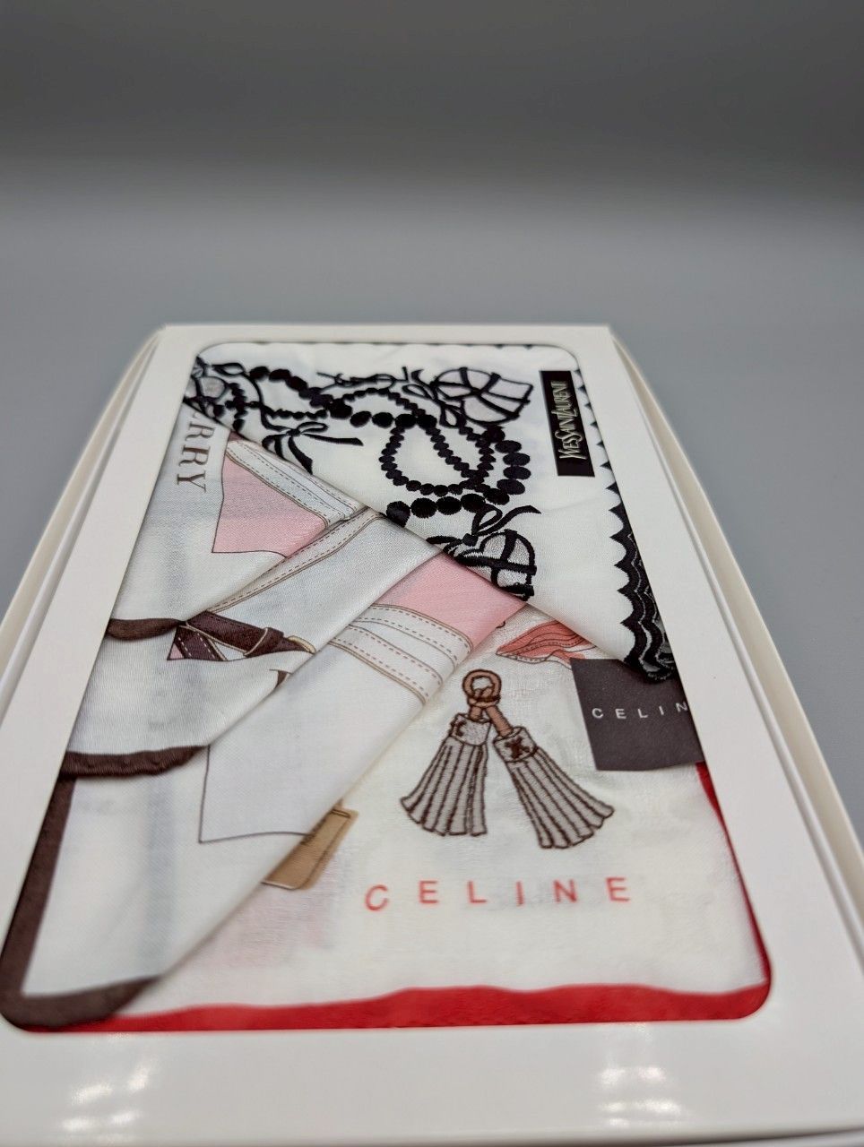 新品未使用 セリーヌ CELINE オーガニックコットン ドット柄