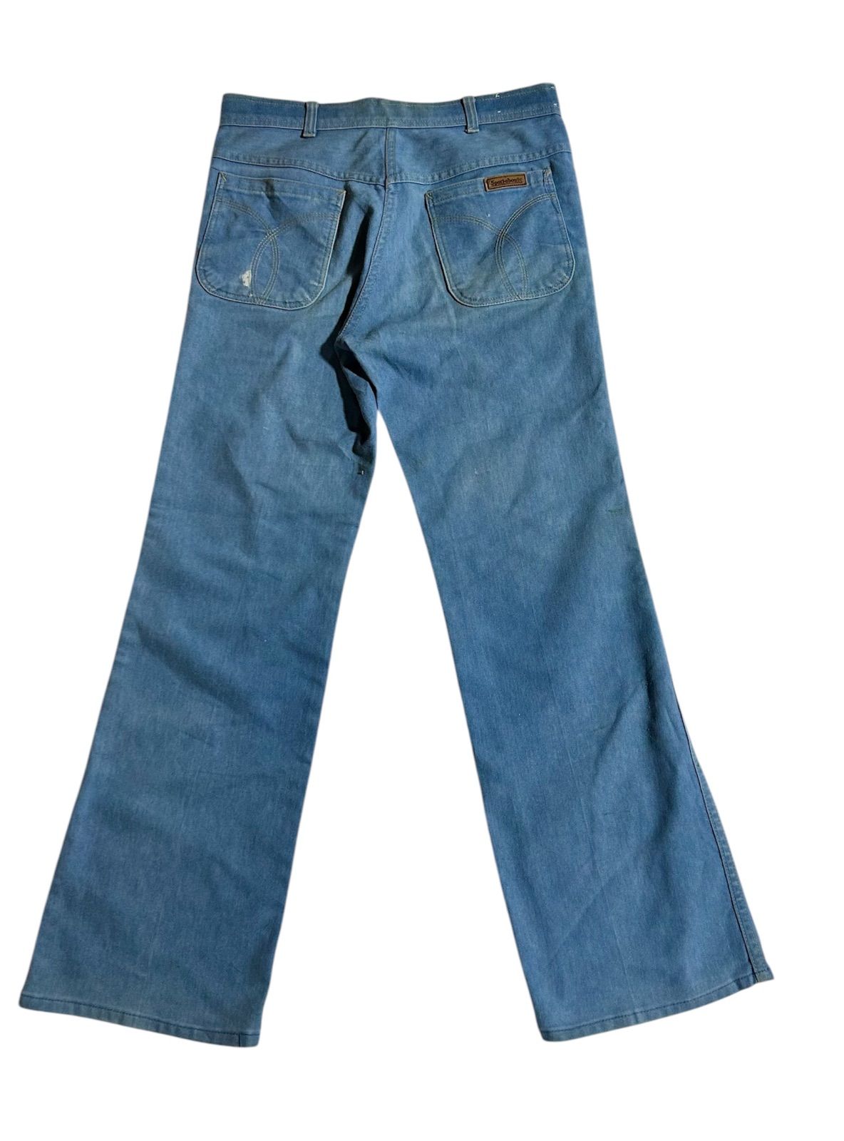 70s//vintage//Sport-abouts//フレア・コットンデニムパンツ//32×30 