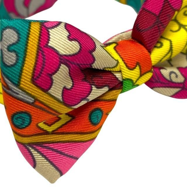 エルメス ヌー パピヨン 蝶ネクタイ リボンタイ アクセサリー 小物 総柄 シルク マルチカラー