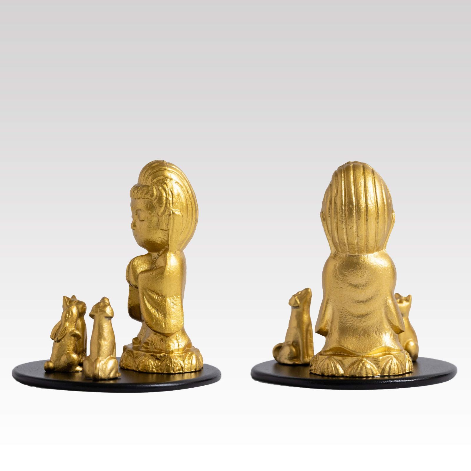 仏像 ペット地蔵菩薩 15cm（金色） ＿『動物守護・ペット供養』 高岡