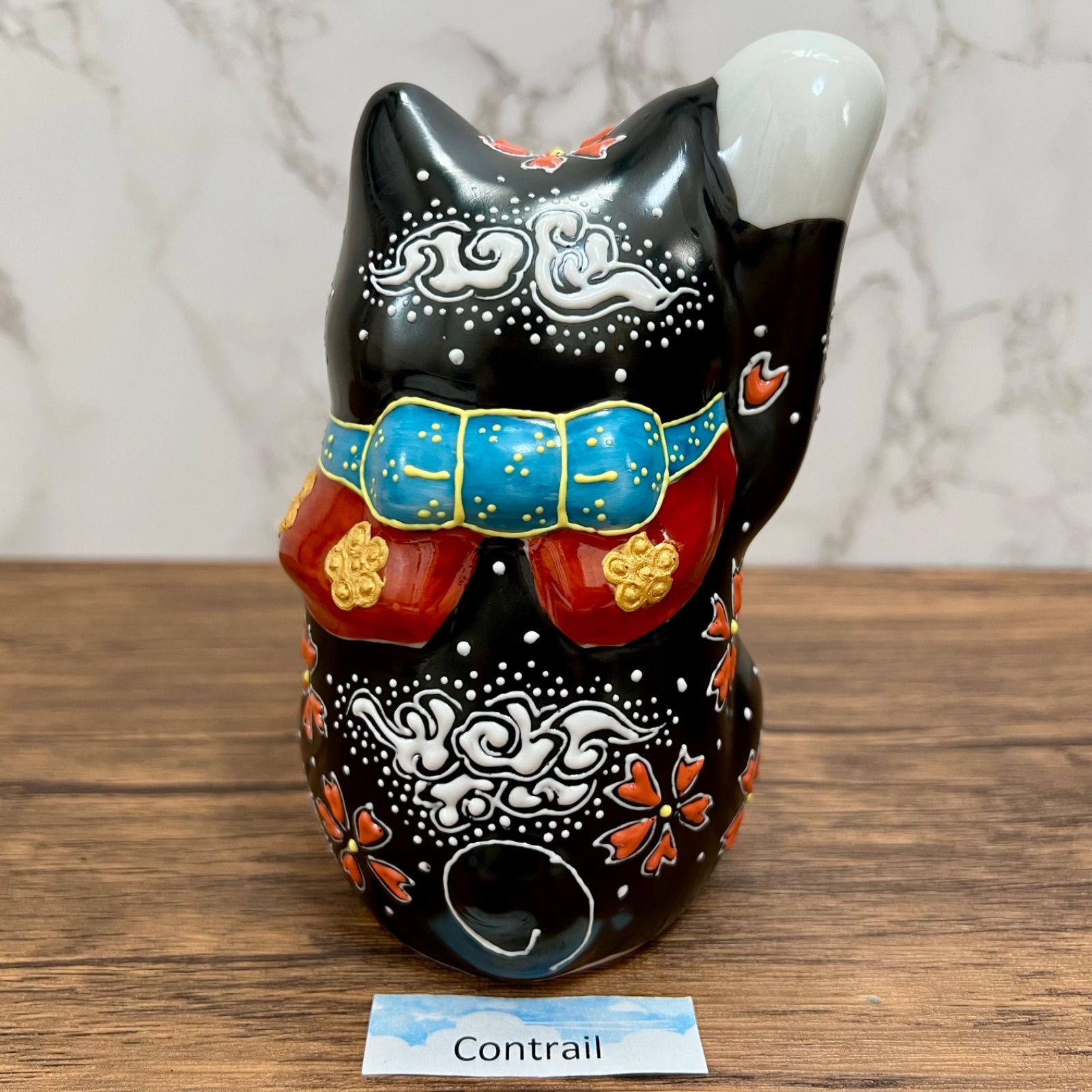 九谷焼】4.8号 招き猫 金富士 右手 金運招福 縁起物 Maneki Neko Lucky