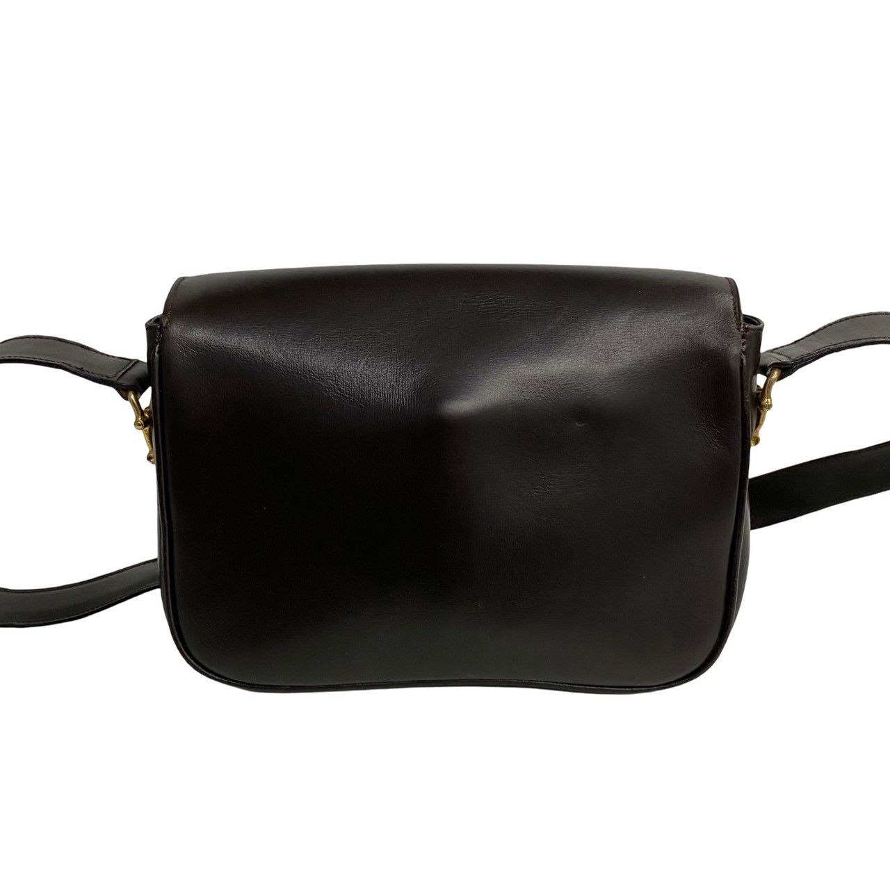 極 美品 CELINE セリーヌ ヴィンテージ 3連 ホースビット ロゴ カーフ