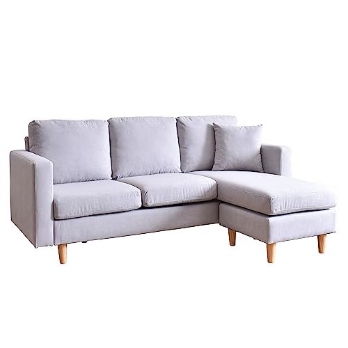 VENTOTA ソファー 3人掛け 肘付き L字 カウチソファー クッション付き