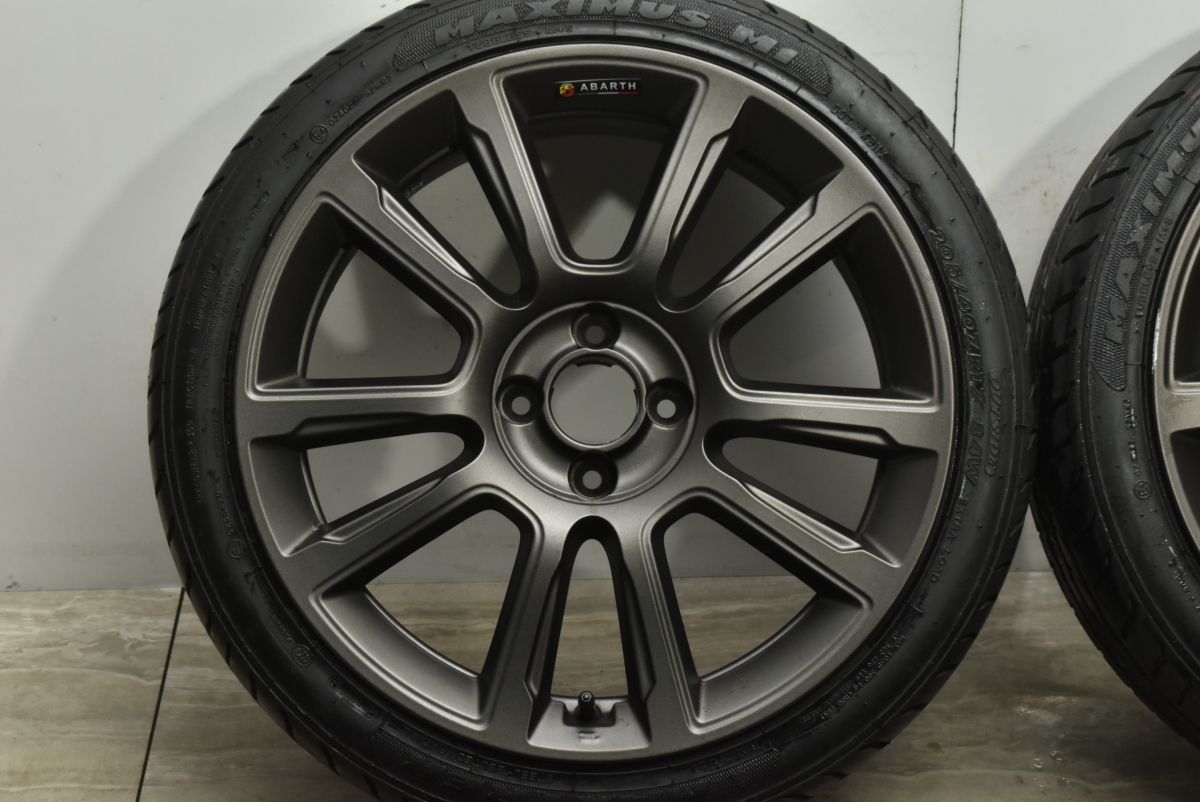 アバルト695 純正ホイール 2024年式 走行2000km ブレンボ対応 美品 バリ溝 美品】ABARTH アバルト 595 ツーリズモ 純正 17in 7J +38