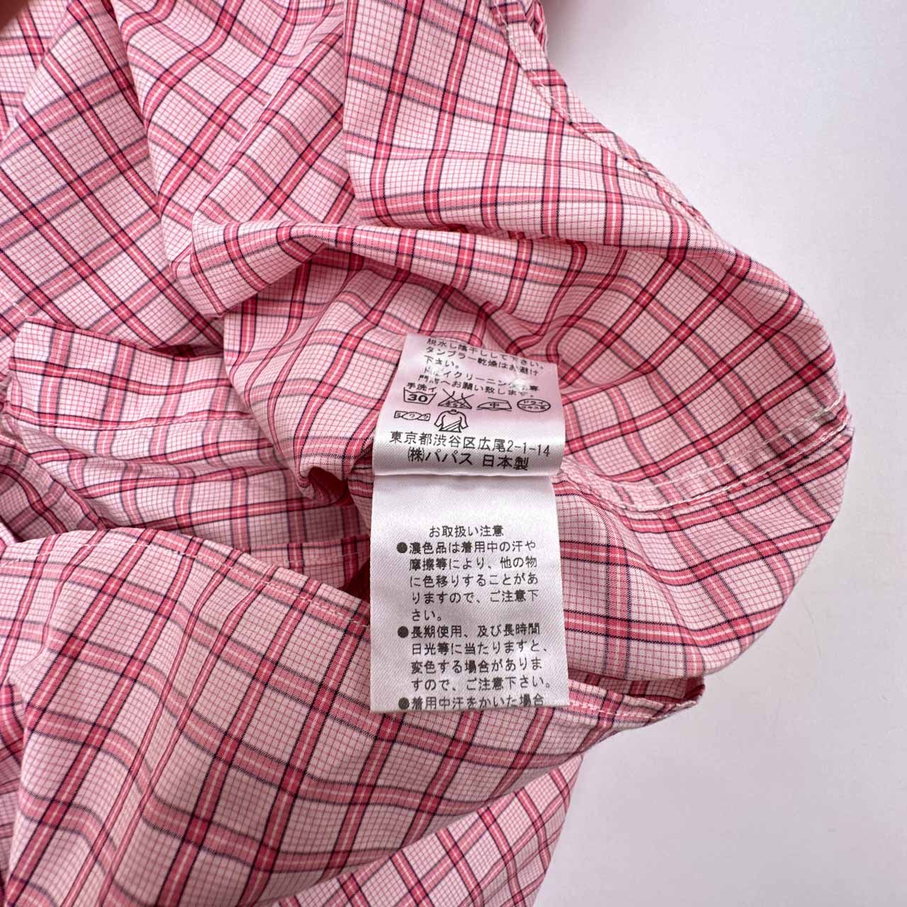 Papas ＋ パパス 長袖 ボタンダウン BD シャツ Lサイズ/ピンク系/メンズ コットン Papas ＋ パパス 長袖 ボタンダウン BD シャツ Lサイズ/ピンク系