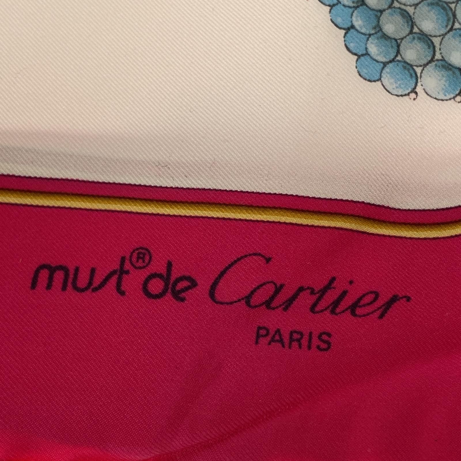 must de Cartier マストドゥカルティエ 総柄 シルクスカーフ