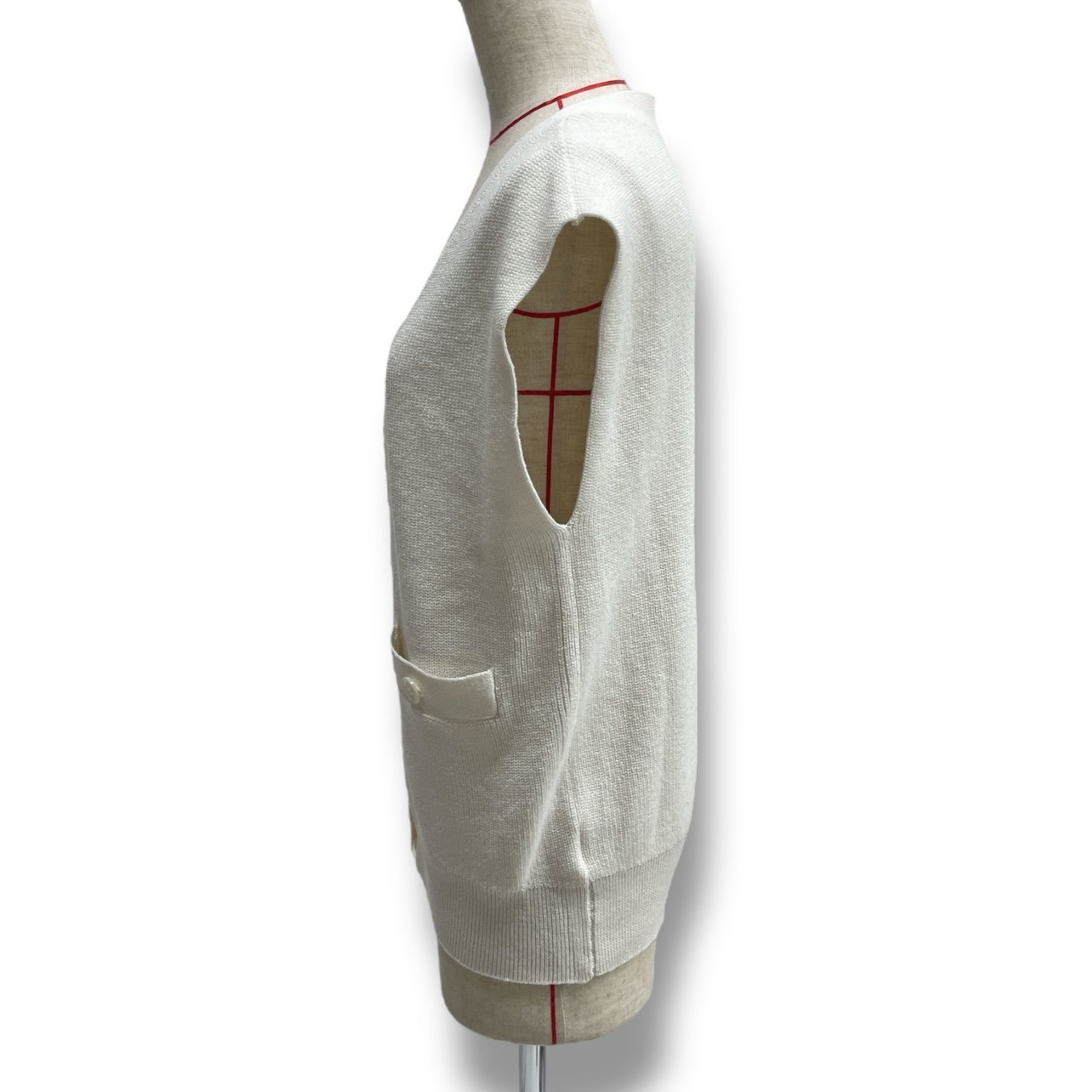 CADUNE カデュネ ホワイト ベスト ジレ 38｜CADUNE カデュネ ホワイト