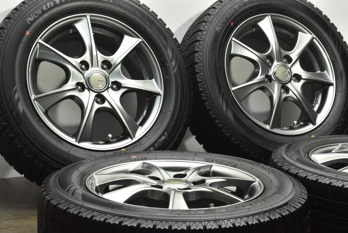 バリ溝 LEBEN 15in 6J 52 PCD114.3 ノーストレック N3i 195|65R15 ノア ヴォクシー ステップワゴン セレナ アクセラスポーツ