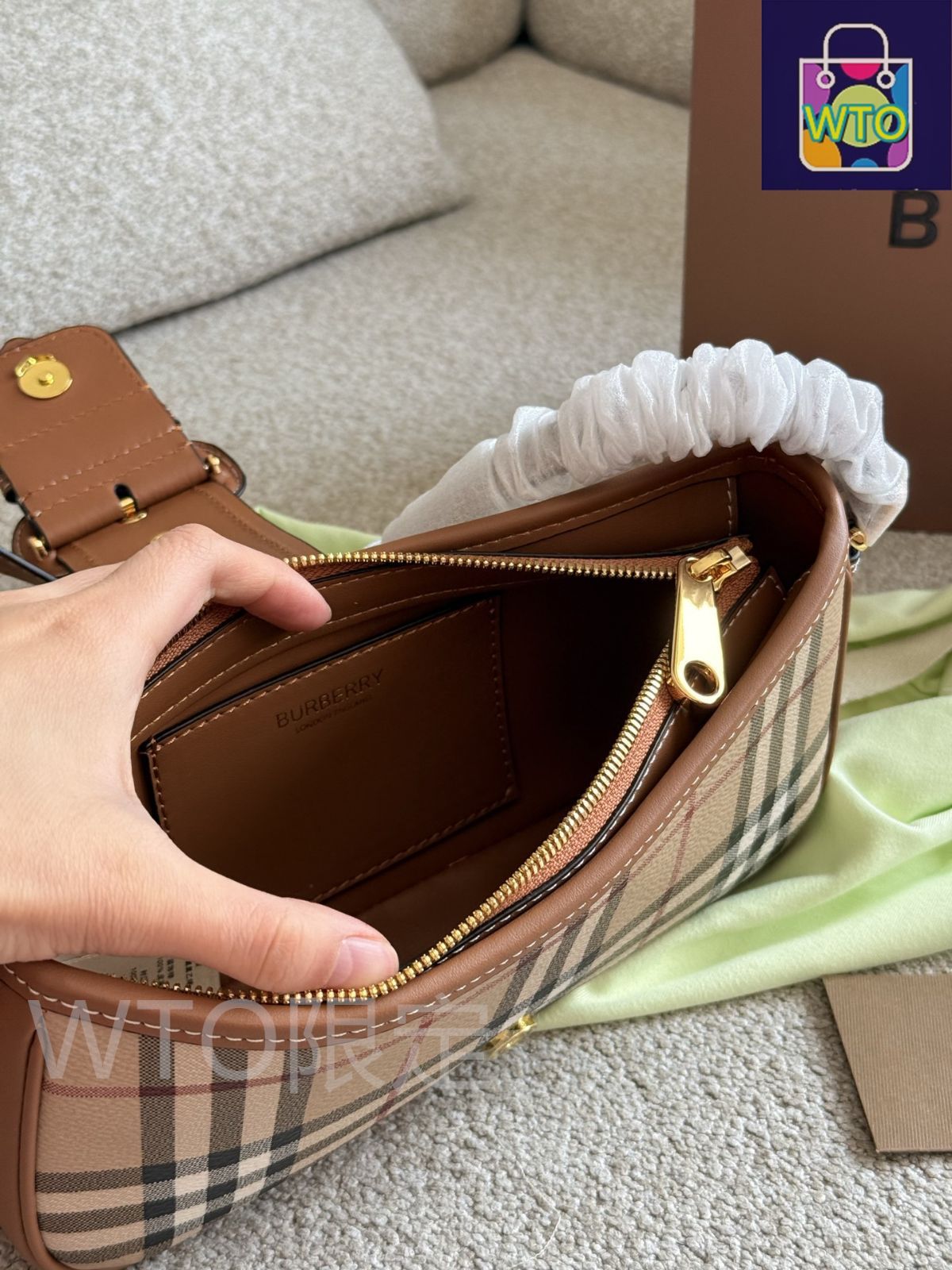 【夏みかんページ】他の方はご購入を控えてください。BURBERRY 今日特価】Burberry Checkered Summer Bag・バーバリー チェック