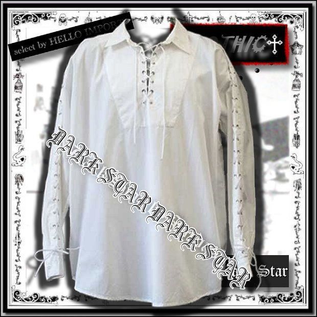 Gothic fashion large size dress shirt men's clothing white back in stock x3/rfa075