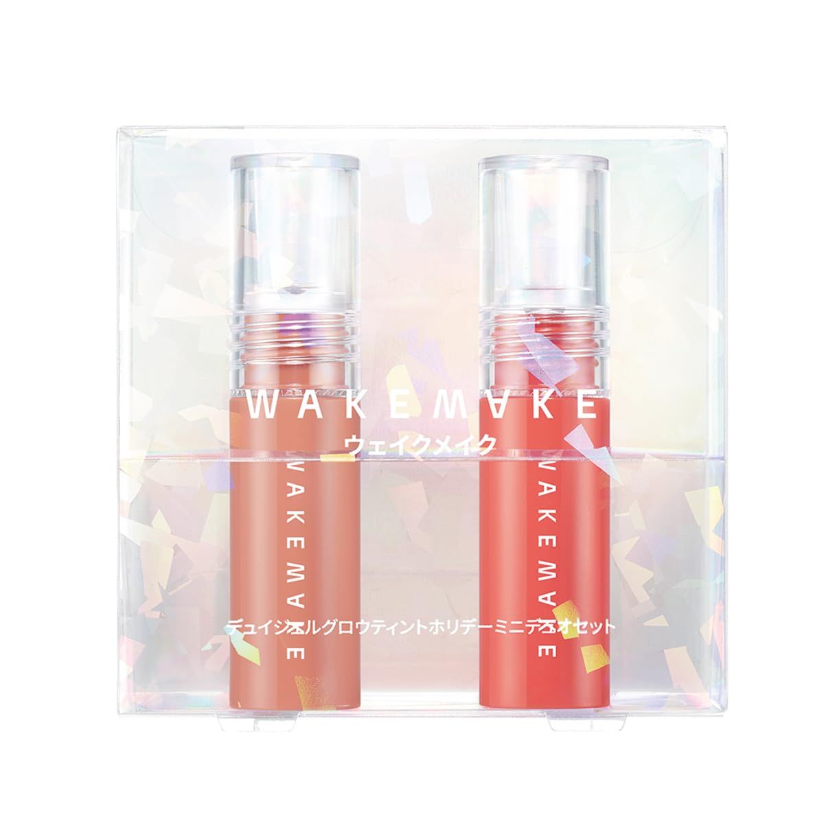 WAKE MAKE DEWY GEL GLOW TINT HOLIDAY MINI DUO SET (05センシュアルレッドu0026 04マチュアオータム) [05センシュアルレッドu0026 04マチュアオータム]