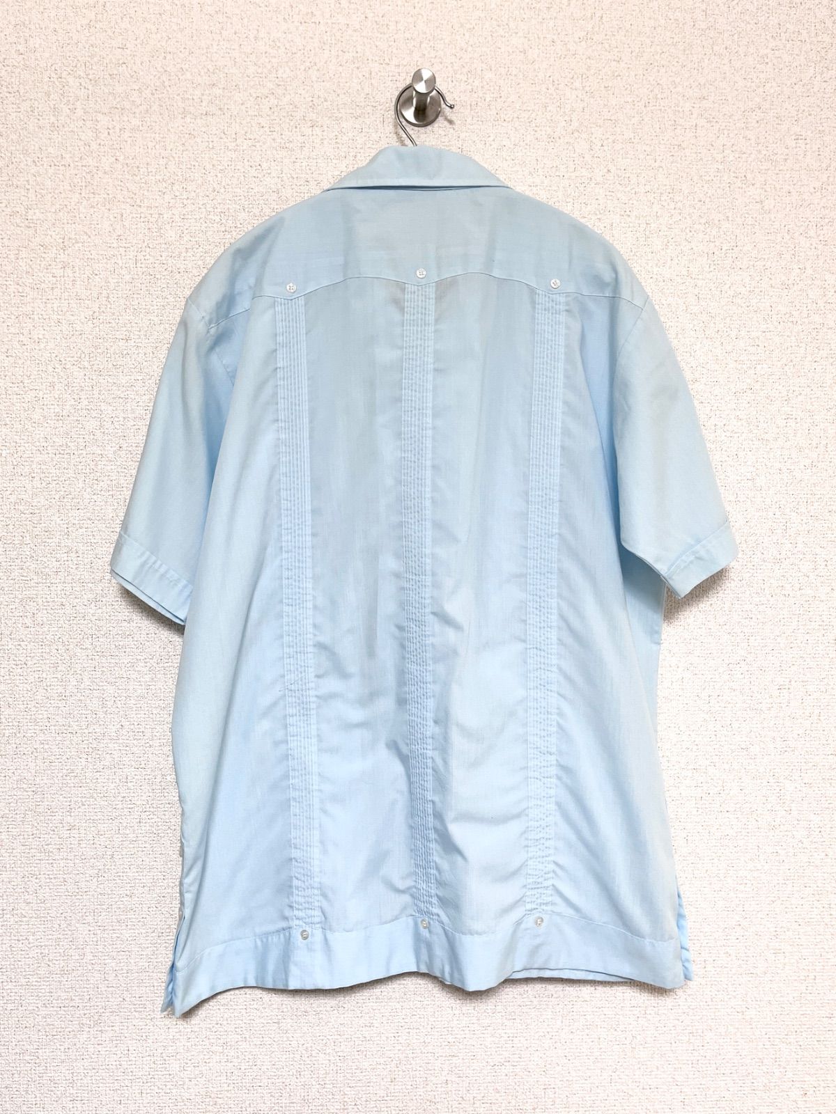 ROMANI】80s S/S キューバシャツ L オープンカラー 開襟 ロマーニ 
