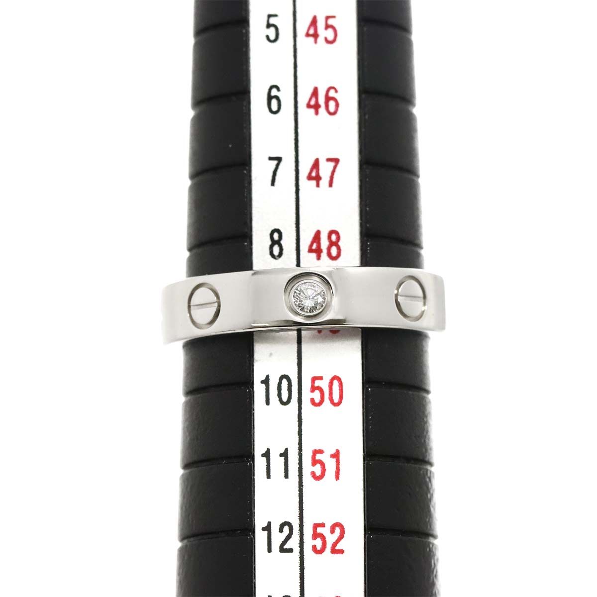 カルティエ Cartier ミニラブ #49 リング ダイヤ 1P K18 WG ホワイト