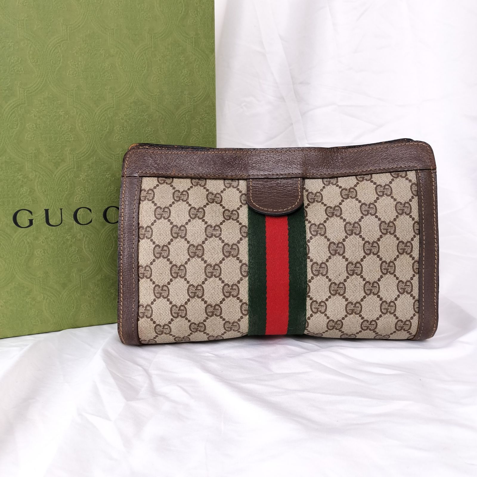 ✨美品✨グッチ オールドグッチ GGスプリーム シェリーライン クラッチバッグ クラシックな魅力✨】 GUCCI グッチ オールドグッチ クラッチバッグ GG