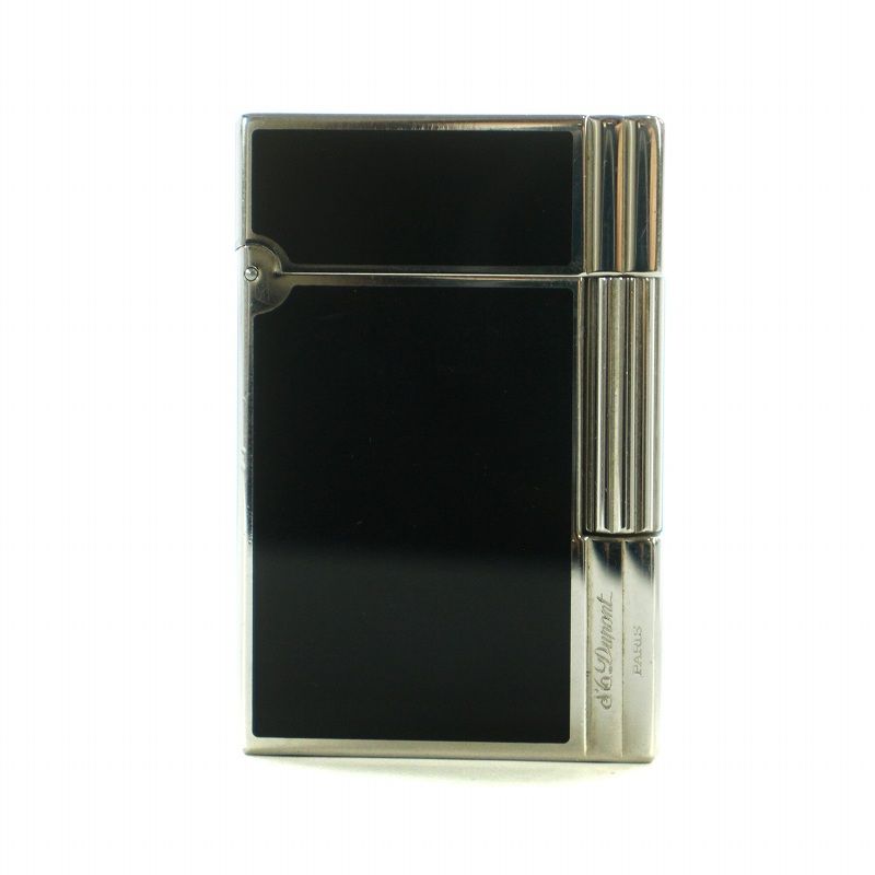S.Tデュポンライター シルバー×ブラック S.T. Dupont ライター 黒