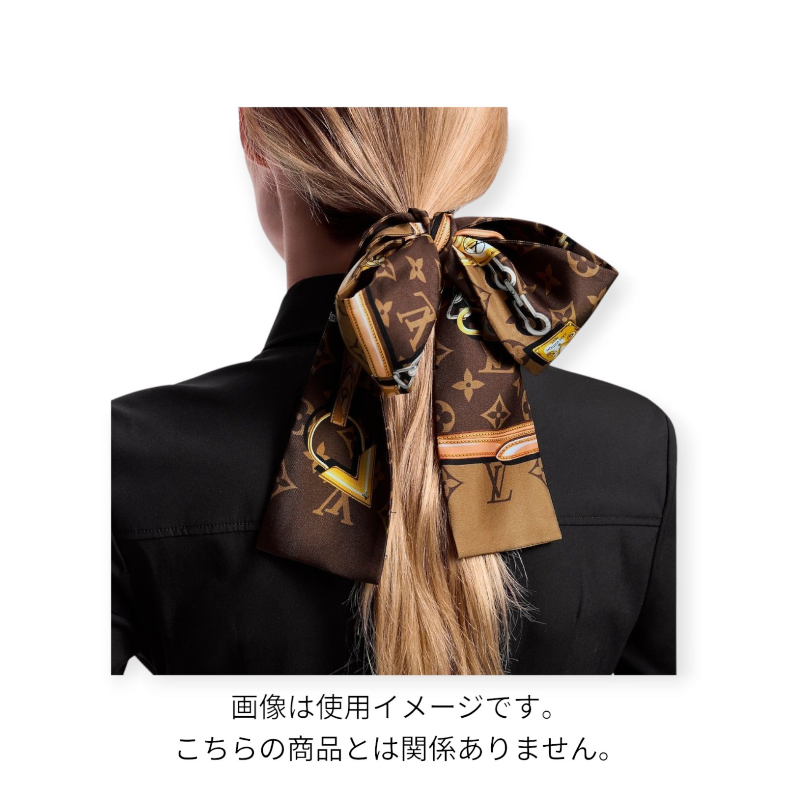 美品】LOUIS VUITTON バンドー リボンスカーフ タイ ルイヴィトン