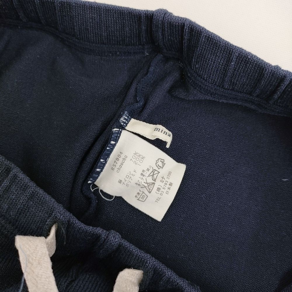 mina perhonen RS7904 choucho リネン混 レギンス ネイビー