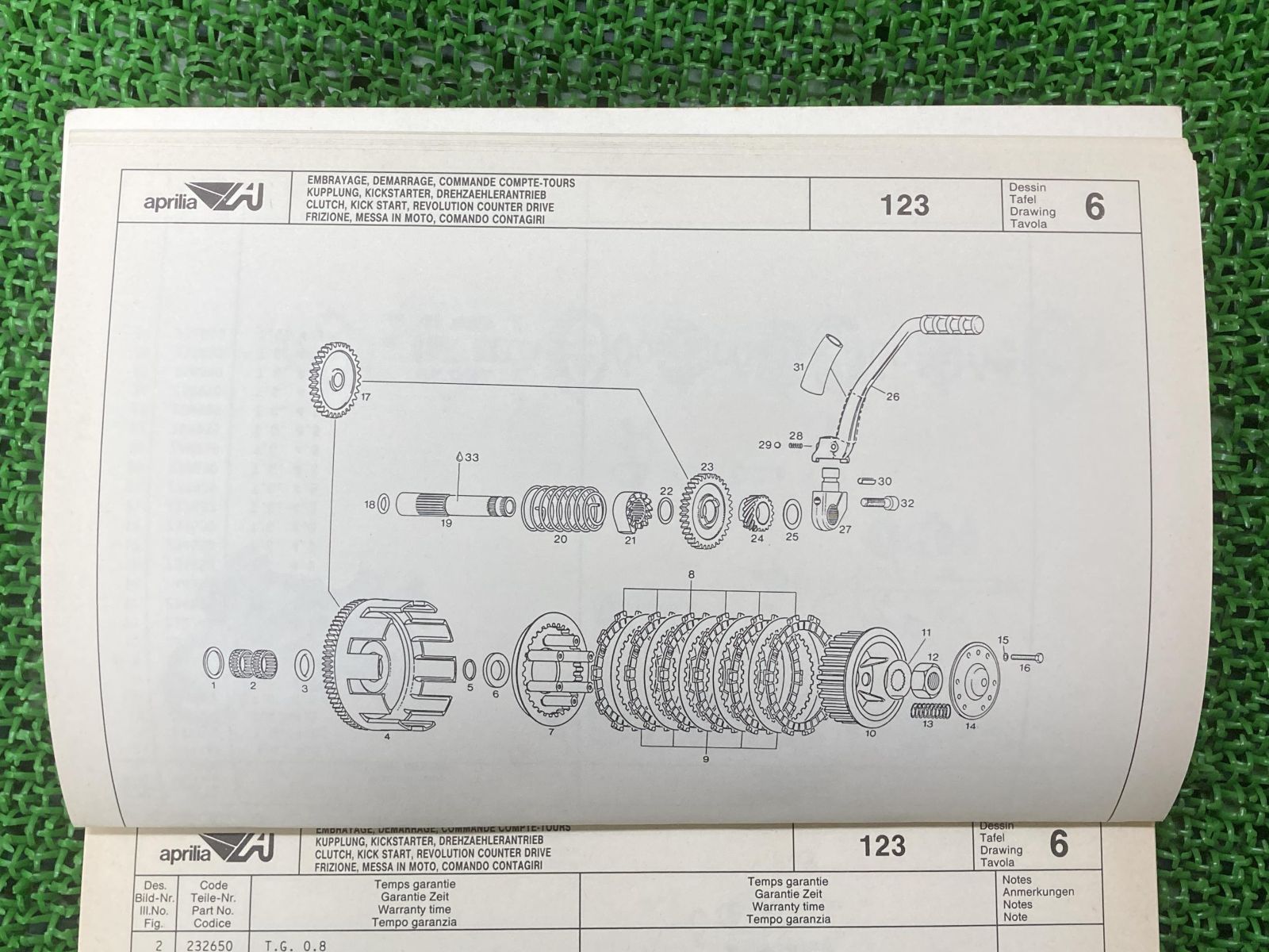 レッドローズ トゥアレグ トゥアレグウインド AF-1 パーツリスト アプリリア 正規 中古 AF1-50 125 REDROSE50 125 TUAREG350WIND 600WIND