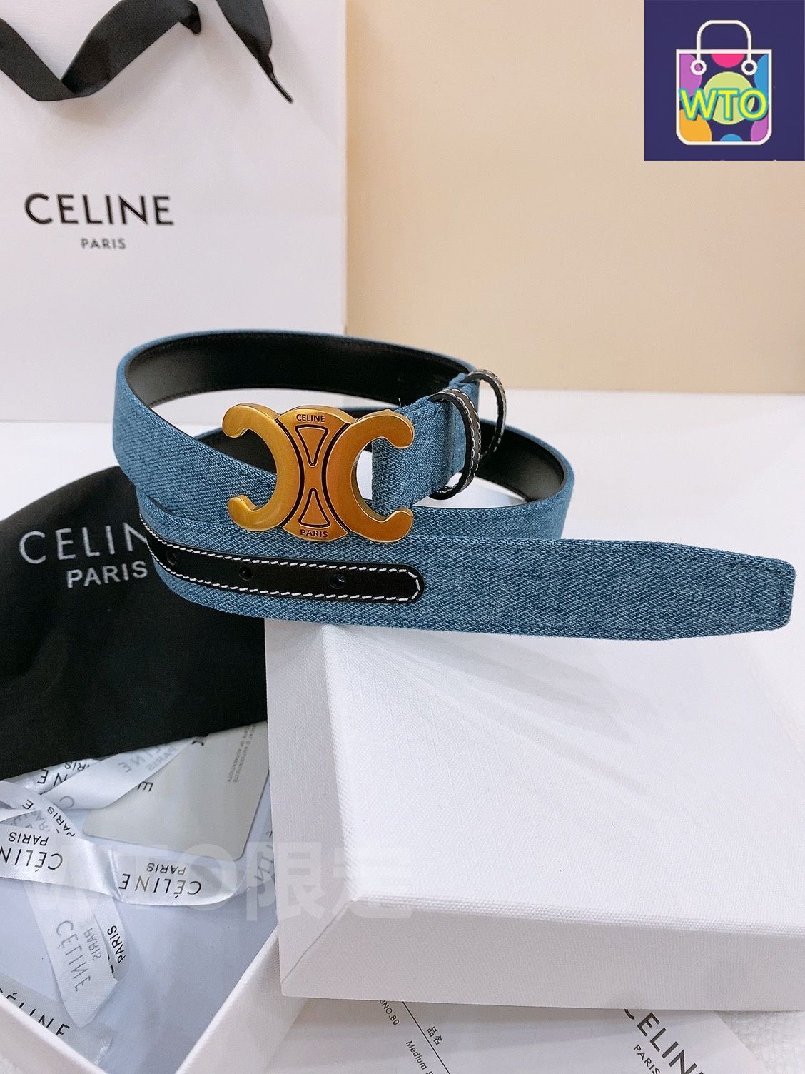 今日特価】Celine セリーヌ 24 中号 デニムベルト-1 - メルカリ