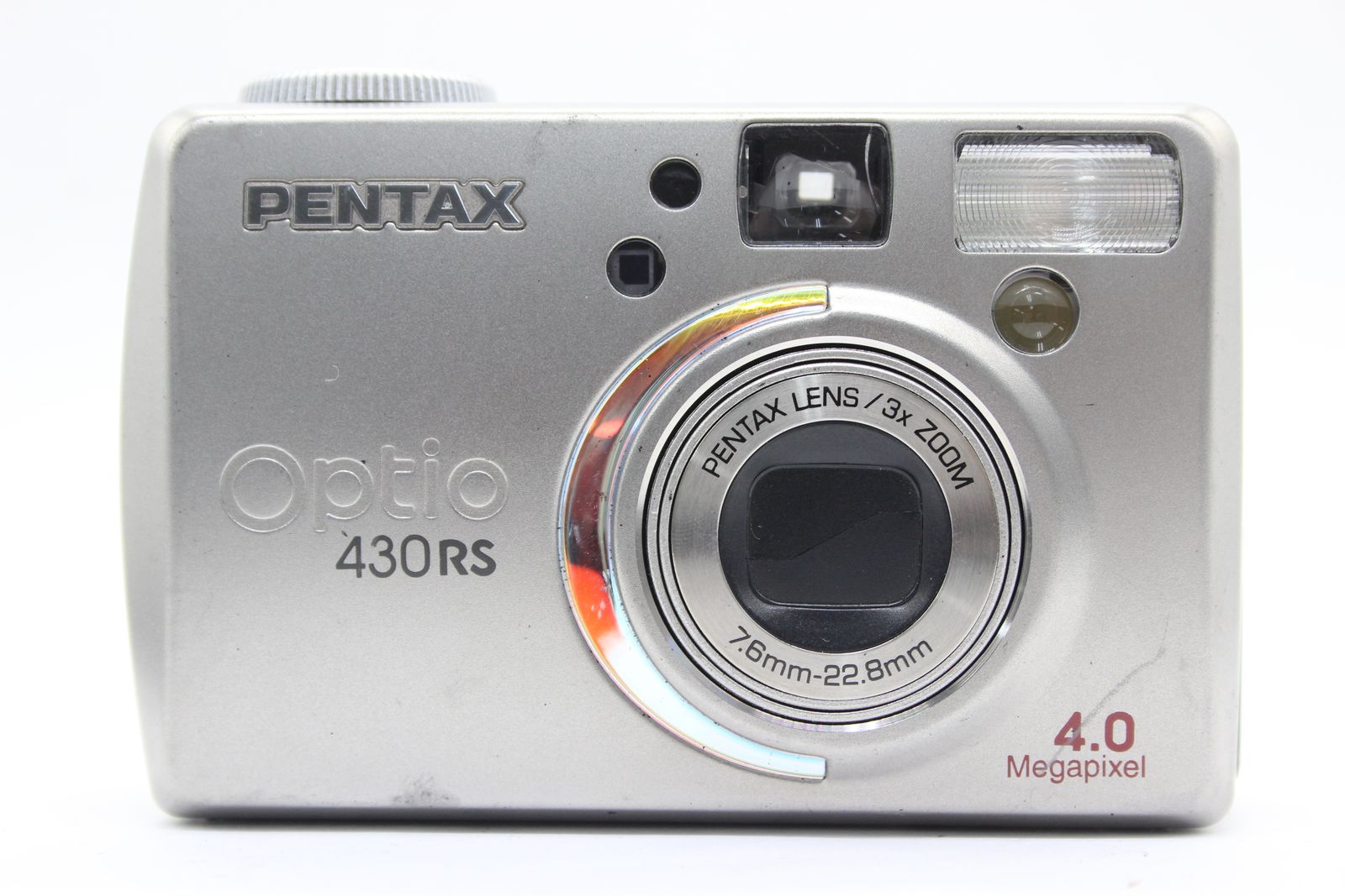 返品保証】 ペンタックス Pentax Optio 430 RS 3x Zoom バッテリー付き 