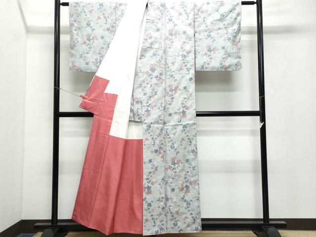 平和屋着物●上質な紬　霞文　正絹　逸品　CABB5107vp 平和屋着物□上質な紬 霞文 正絹 逸品 CABC5800xi