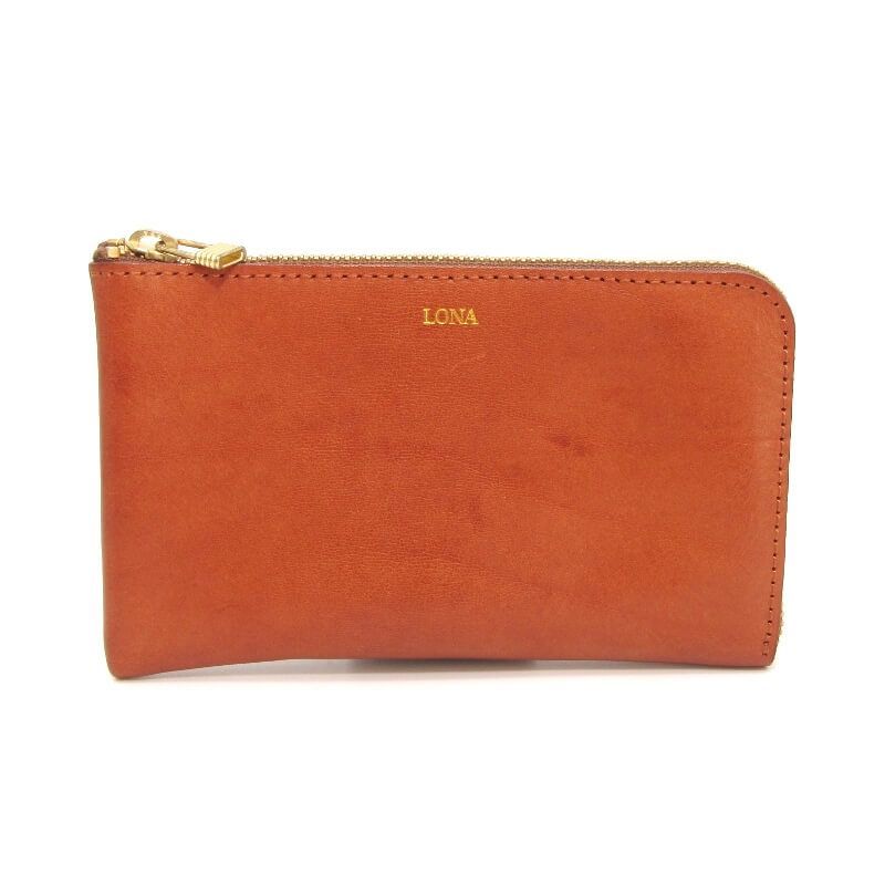 LONA ロナ 長財布 Lジップ ネブラスカレザー L-zip long wallet コニャック 28011124