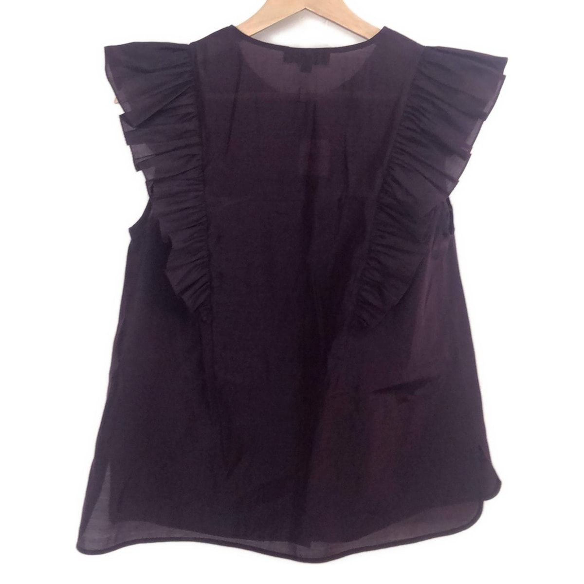 Drawer ドゥロワー 半袖シャツブラウス サイズ36 S レディース - パープル フリル
