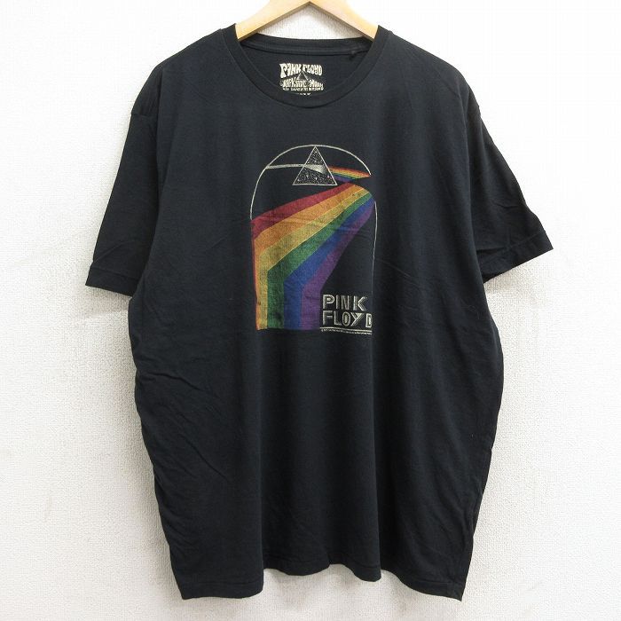XL/古着 半袖 ロック バンド Tシャツ メンズ ピックフロイド コットン クルーネック 黒 ブラック 24jul05 中古