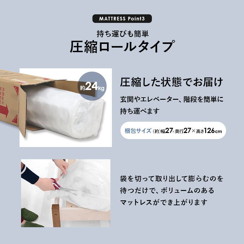 マットレス付ベッド ボンネルコイル