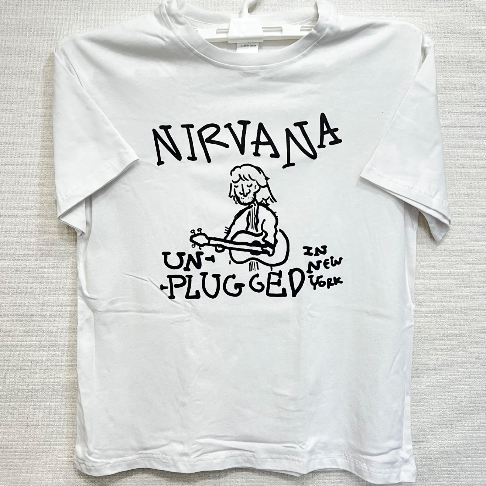 BFAZ バンド Tシャツ 古着 白 ニルバーナ カートコバーン ペイント ニルバーナ ニルヴァーナ NIRVANA カートコバーン 半袖 tシャツ