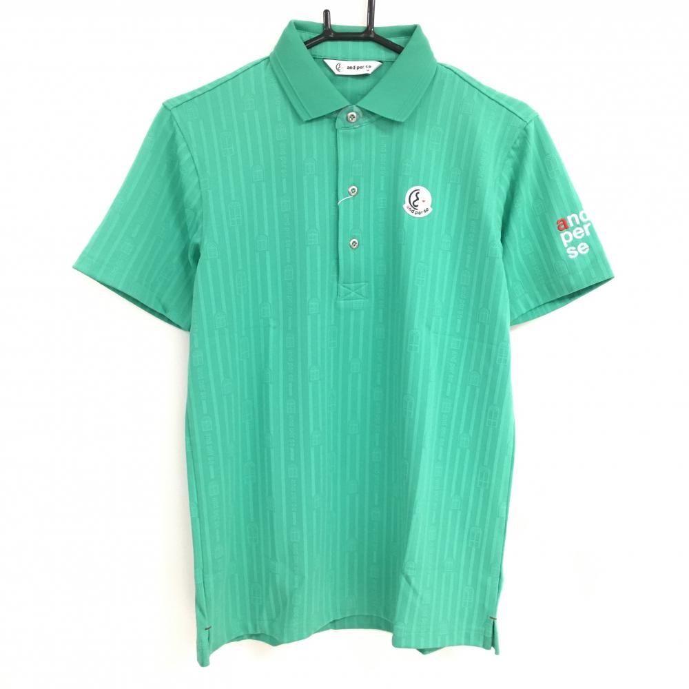 and per se アンパスィ ポロシャツ ストライプ柄 Mサイズ 日本製