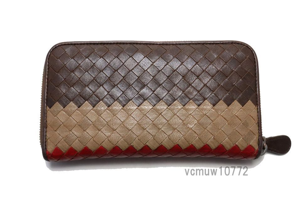 新タグ希少美中古□BOTTEGA VENETA イントレチャート レザー