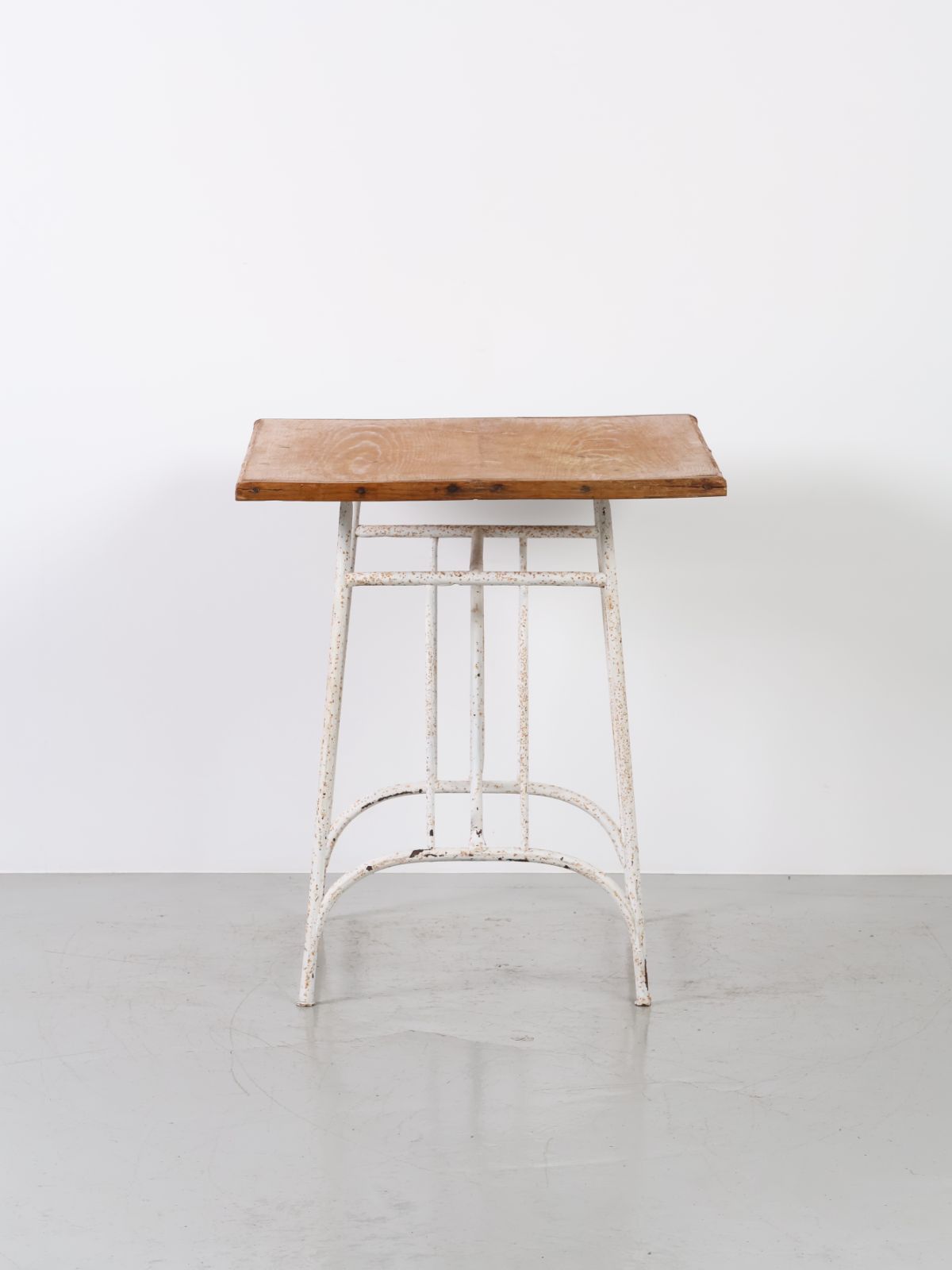 1950 - 60年代 ヴィンテージ ホワイトペイントアイアンレッグ ウッド