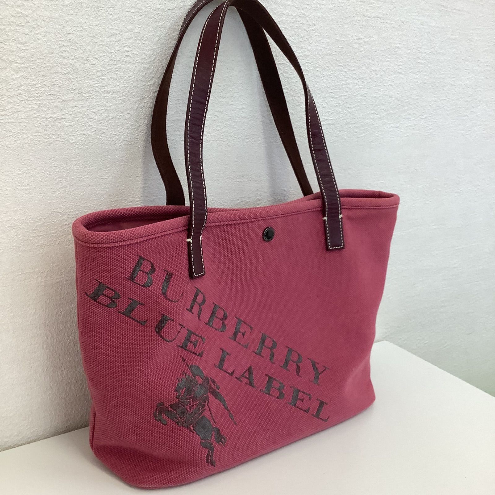 販促BURBERRYバーバリートートバッグ赤ビッグロゴマーク バッグ