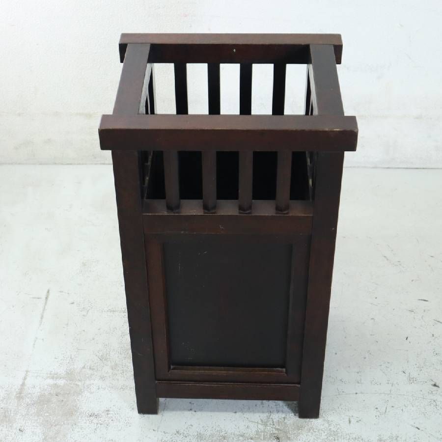 松本民芸家具 ミズメザクラ無垢材 傘立て アンブレラスタンド 和モダン 作者刻印あり 289h22