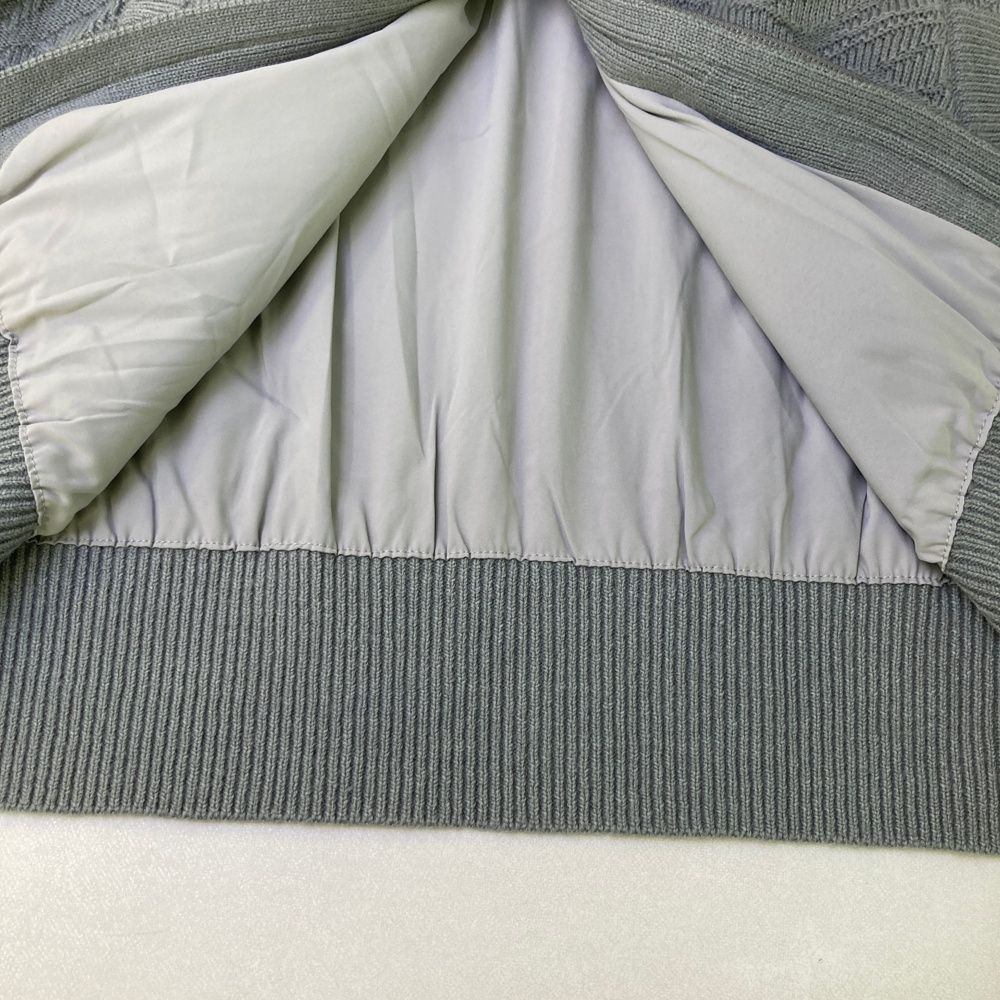 アドミラル　セットアップ　上М　下Ｌ　グレー サイズ：LL ADMIRAL アドミラル 裏地付 ニット ジップジャケット