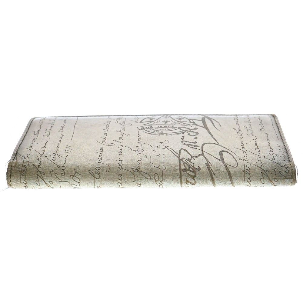 【美品！！】ベルルッティ サンタル バンド 限定 カリグラフィー 長財布 極美品】ベルルッティ 長財布 サンタル カリグラフィー柄 茶 レザー