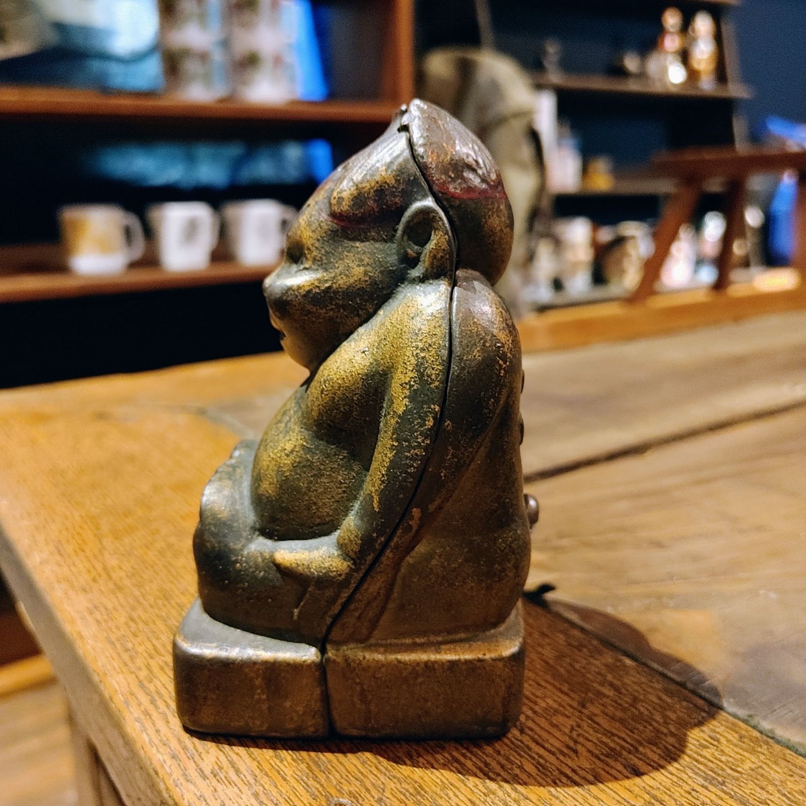 レア 珍品 ヴィンテージ 石膏製 ビリケンさん 像 縁起物 開運 オブジェ レア 珍品 ヴィンテージ 石膏製 ビリケンさん 像 縁起物 開運