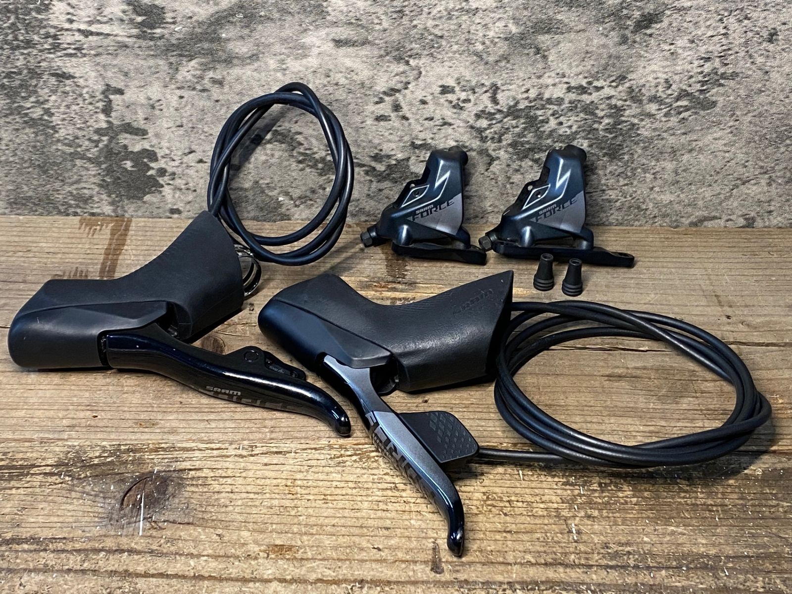 IH758 スラム SRAM フォース FORCE e-Tap AXS D1 12S シフトブレーキレバー キャリパーセット 接続 済 ブレーキパッド無し