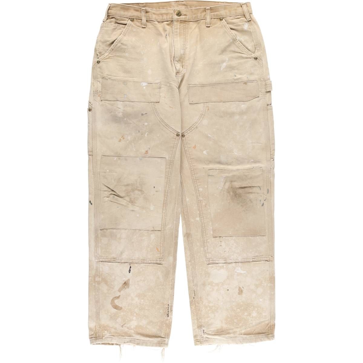 古着 カーハート Carhartt Original Dungaree Fit ペイント ダブルニー ダックペインターパンツ メンズw34相当|evb010823