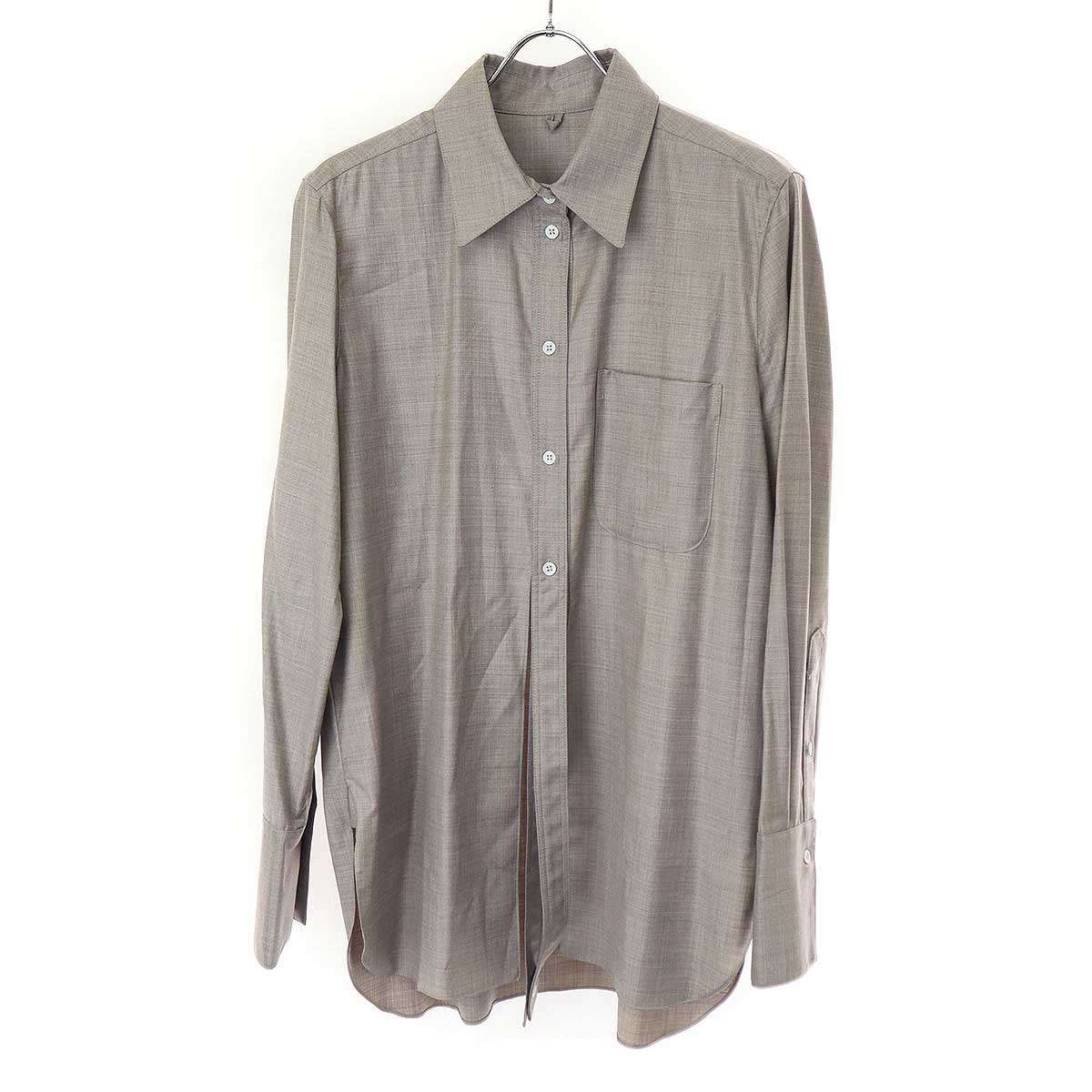 PETER DO ピーター ドゥー 21SS Loro Piana ウールデザインシャツ PD-SS21-467 ベージュ 40 PETER DO ピーター ドゥー 21SS Loro Piana ウールデザイン