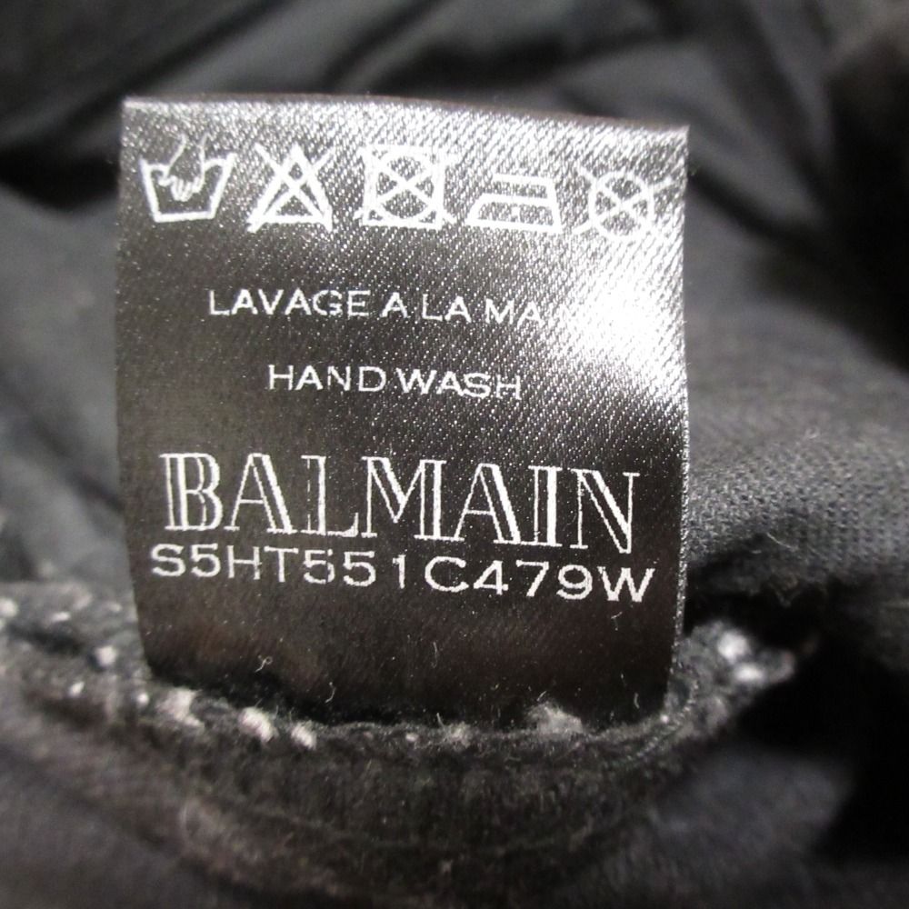 美品 BALMAIN HOMME バルマン オム ワックスコーティング バイカー