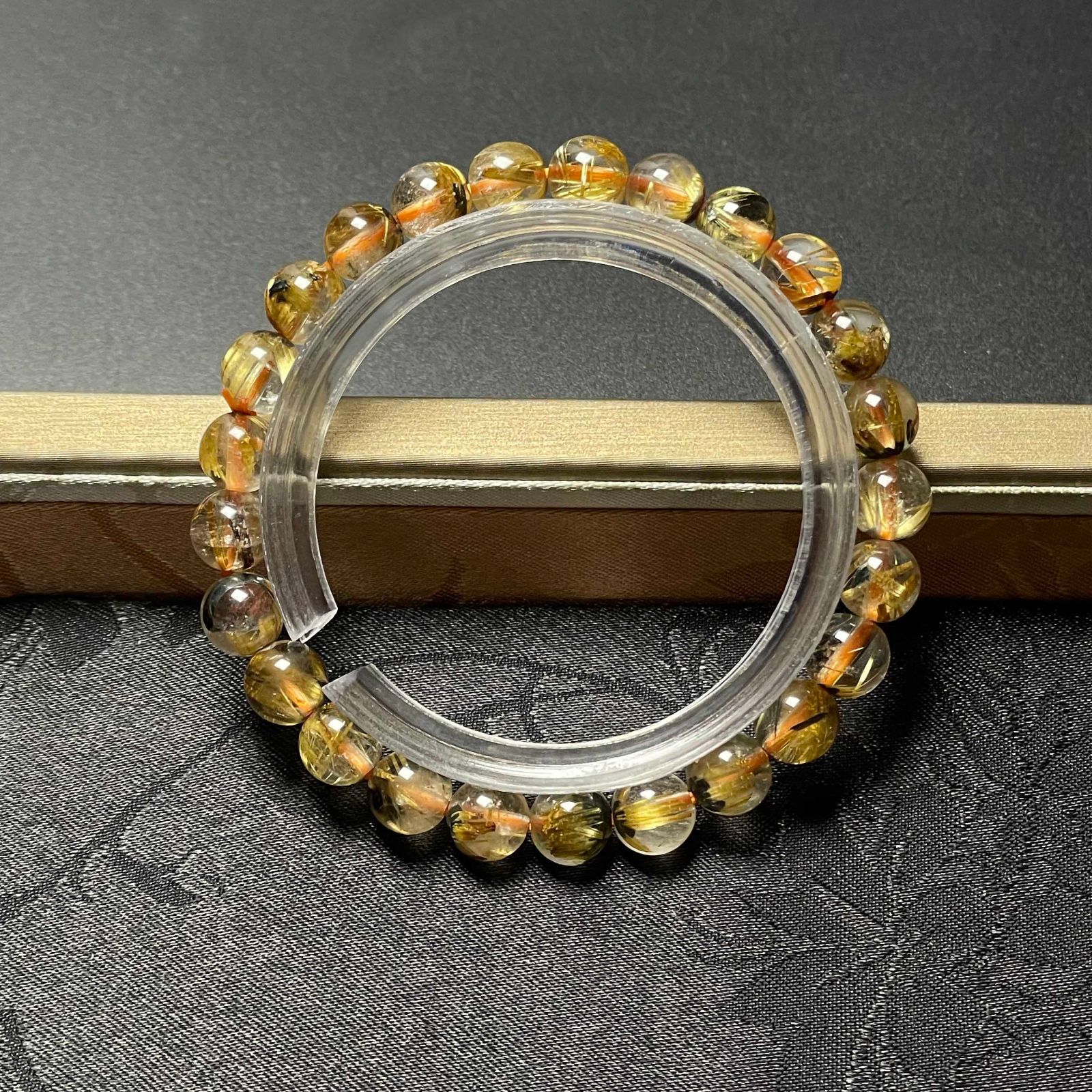 高級 EU製 ☆太陽花タイチンルチル☆黄金針水晶 金運 開運