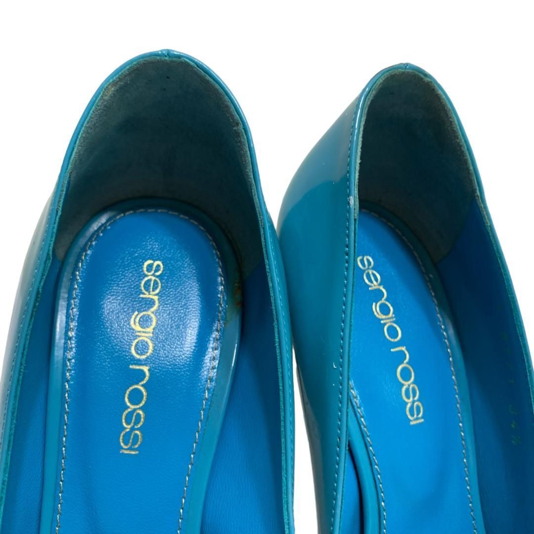 セルジオロッシ (22) パンプス アーモンドトゥ ハイヒール 本革 レザー