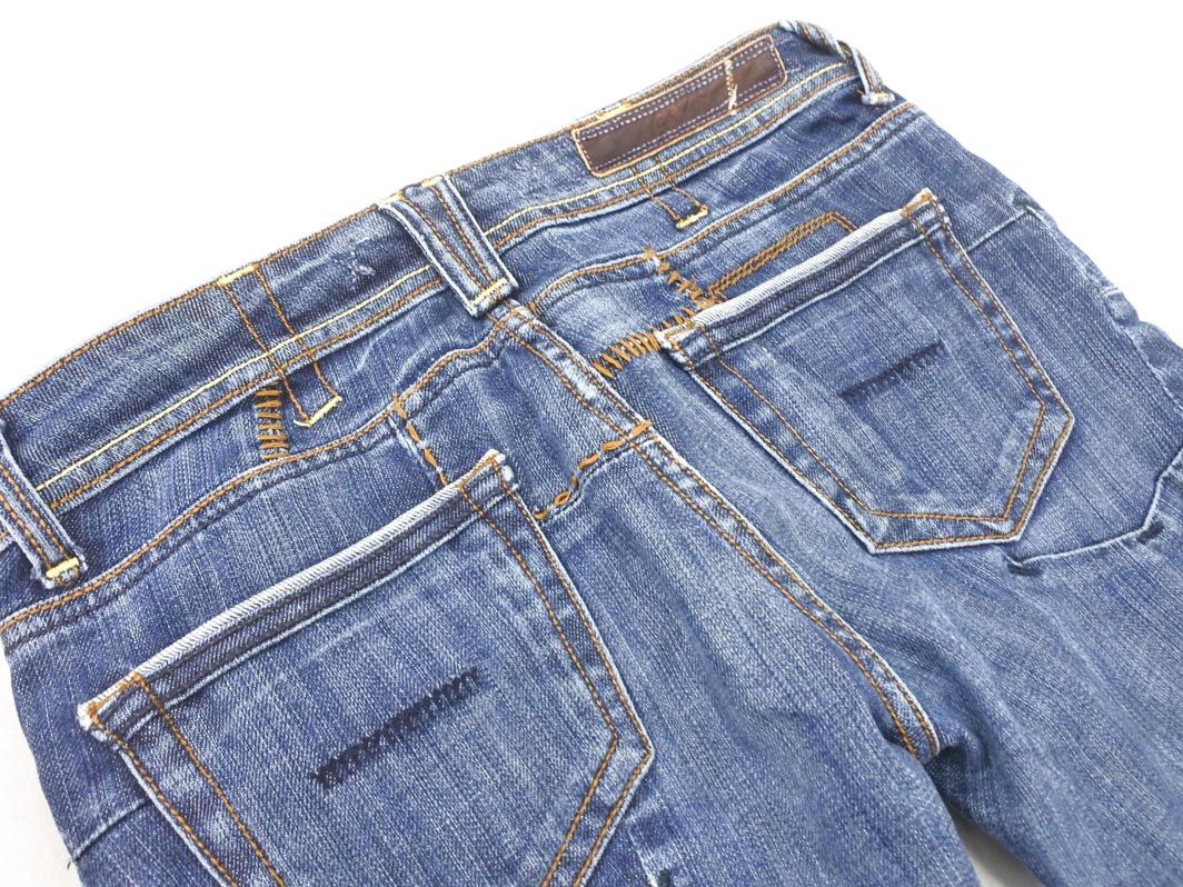 美品✨ヤヌーク ジョガーパンツ デニムパンツ vintage加工 青系 M ヴィンテージ加工カットデニムジョガーパンツ - メルカリ