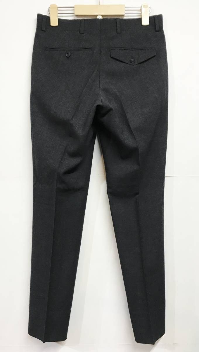 E.TAUTZ ウールスラックス　チャコールグレー34 PLEATED TAILORED TROUSERS | E.TAUTZ(イートウツ) / パンツ