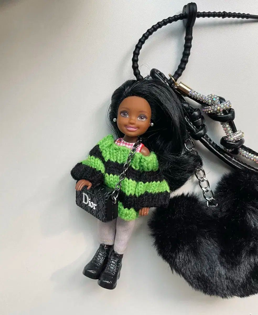  マテル バービーキーホルダー チェルシーキーホルダー ブラックハート バービー人形 バッグキーホルダー キーホルダー キーリング 小物