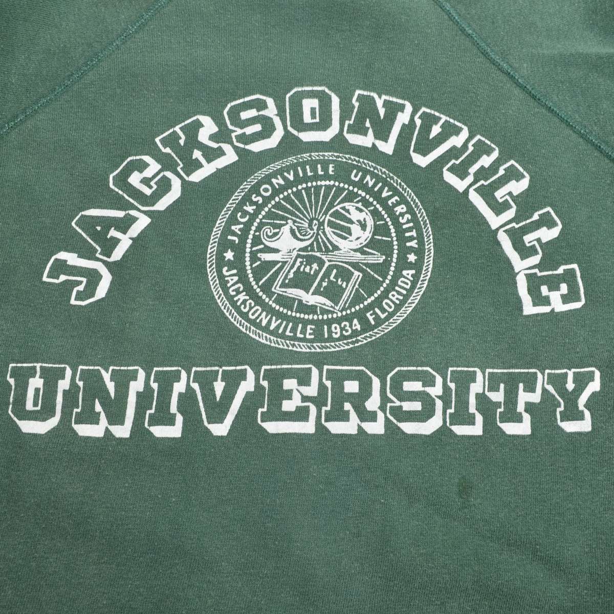 【CHAMPION】60s デカC ランタグ JACKSONVILLE UNIVERSITY 3段カレッジプリント長袖スウェット CHAMPION】60s デカC ランタグ JACKSONVILLE UNIVERSITY 3段カレッジ